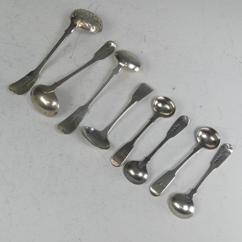 152 - A set of four Victorian silver Salt Spoons, by John James Whiting, hallmarked London ,18.39, fiddle ... 