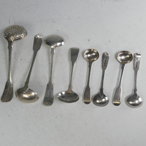 152 - A set of four Victorian silver Salt Spoons, by John James Whiting, hallmarked London ,18.39, fiddle ... 