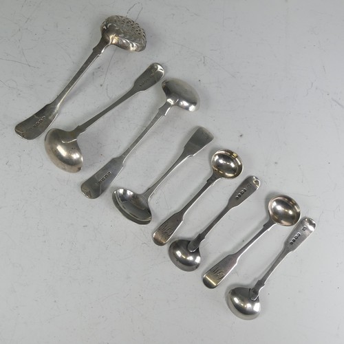 152 - A set of four Victorian silver Salt Spoons, by John James Whiting, hallmarked London ,18.39, fiddle ... 