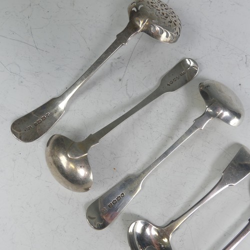 152 - A set of four Victorian silver Salt Spoons, by John James Whiting, hallmarked London ,18.39, fiddle ... 