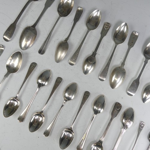 158 - A set of six George V silver Teaspoons, by Adolph Scott, hallmarked Birmingham, 1929, Old English pa... 