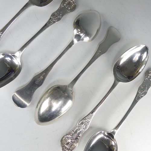 172 - A set of six Victorian Scottish silver Dessert Spoons, by Duff & Millar, hallmarked Glasgow, 186... 