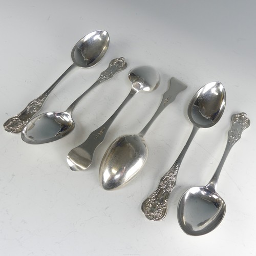 172 - A set of six Victorian Scottish silver Dessert Spoons, by Duff & Millar, hallmarked Glasgow, 186... 