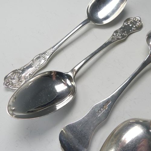 172 - A set of six Victorian Scottish silver Dessert Spoons, by Duff & Millar, hallmarked Glasgow, 186... 