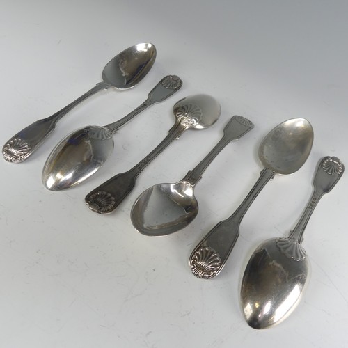 175 - A set of six William IV silver Dessert Spoons, by John, Henry & Charles Lias, hallmarked London,... 