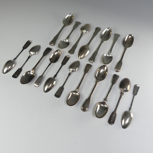 177 - A set of six Victorian silver Teaspoons, by Josiah Williams & Co., hallmarked Exeter, 1879, fidd... 