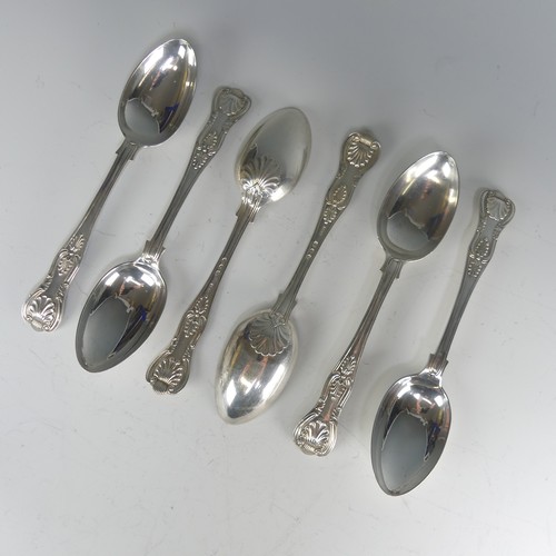 178 - A set of six Victorian silver Dessert Spoons, by Josiah Williams & Co., hallmarked London, 1890,... 