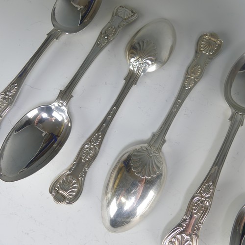 178 - A set of six Victorian silver Dessert Spoons, by Josiah Williams & Co., hallmarked London, 1890,... 