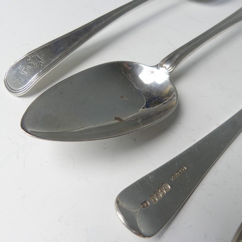 179 - A set of six George IV Irish silver Table Spoons, by Christopher Eades, hallmarked Dublin, 1824, fiv... 