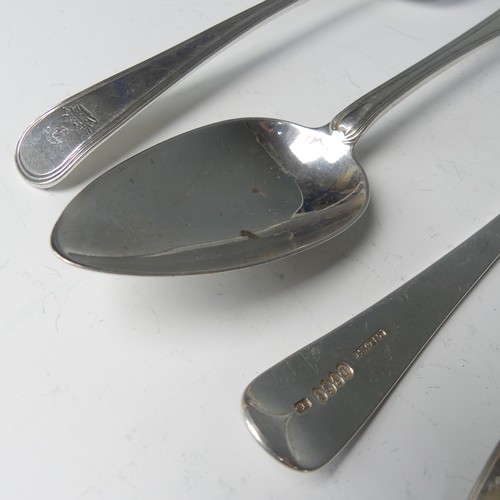 179 - A set of six George IV Irish silver Table Spoons, by Christopher Eades, hallmarked Dublin, 1824, fiv... 