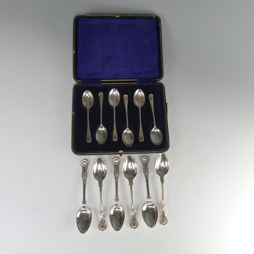 180 - A cased set of George V silver Coffee Spoons, by Barker Brothers, hallmarked Chester, 1912, together... 