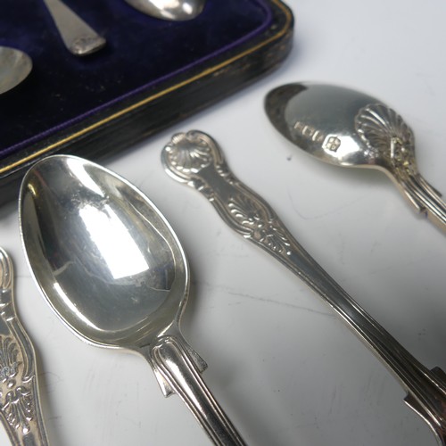 180 - A cased set of George V silver Coffee Spoons, by Barker Brothers, hallmarked Chester, 1912, together... 