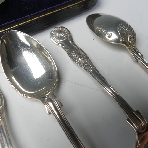 180 - A cased set of George V silver Coffee Spoons, by Barker Brothers, hallmarked Chester, 1912, together... 