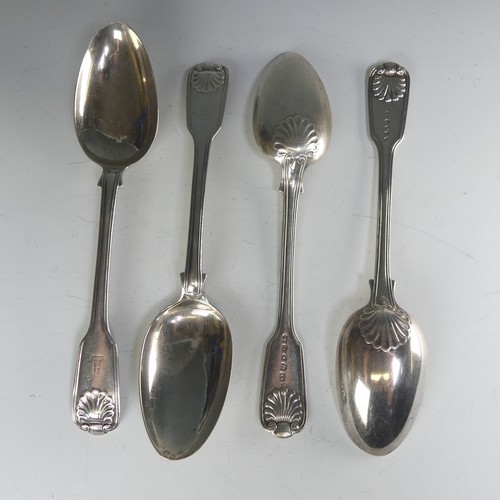 183 - A matched set of four early Victorian silver Table Spoons, by William Eaton, hallmarked London 1844 ... 