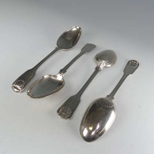 183 - A matched set of four early Victorian silver Table Spoons, by William Eaton, hallmarked London 1844 ... 