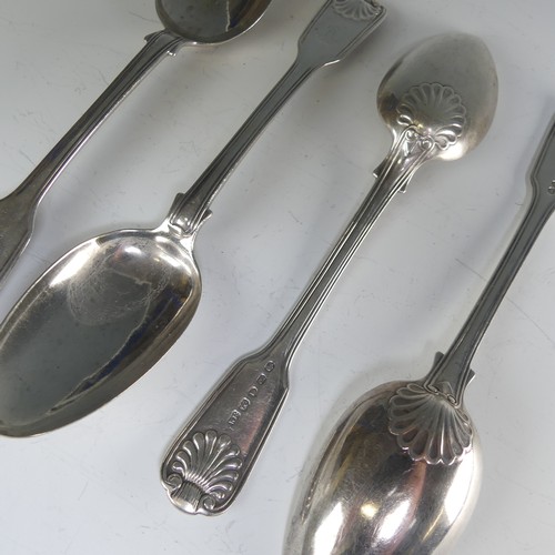 183 - A matched set of four early Victorian silver Table Spoons, by William Eaton, hallmarked London 1844 ... 