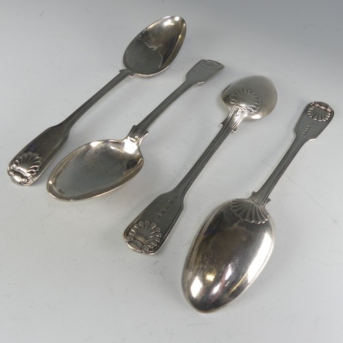 183 - A matched set of four early Victorian silver Table Spoons, by William Eaton, hallmarked London 1844 ... 