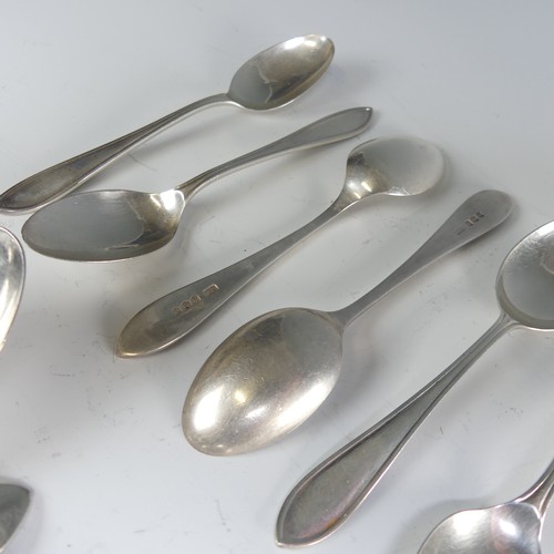 184 - Four Elizabeth II silver Table Spoons, by Viner's Ltd, hallmarked Sheffield, 1956,21cm long, togethe... 