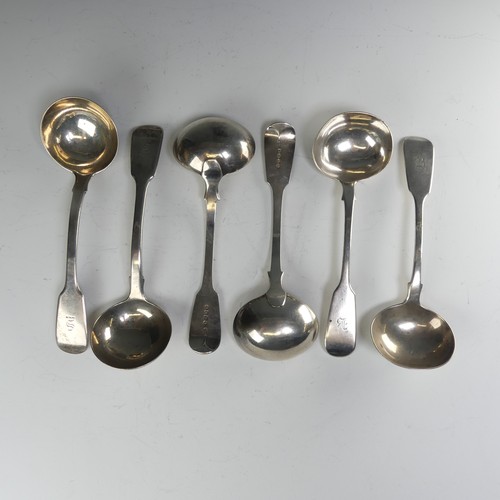 185 - A pair of Victorian silver Sauce Ladles, by Samuel Hayne & Dudley Cater, hallmarked London 1848,... 