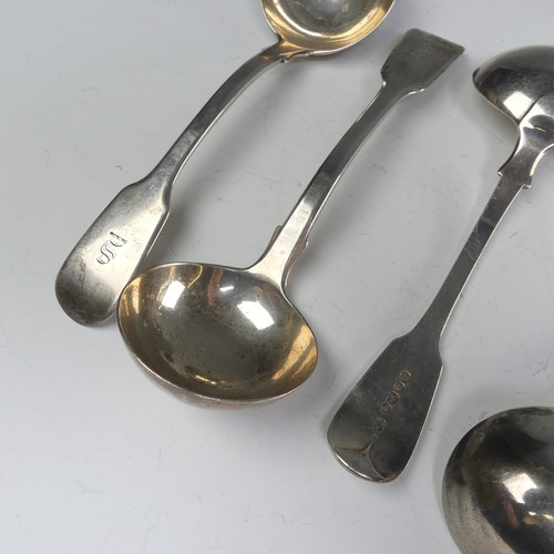 185 - A pair of Victorian silver Sauce Ladles, by Samuel Hayne & Dudley Cater, hallmarked London 1848,... 