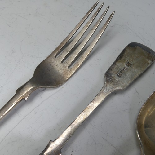 187 - A pair of Victorian silver Forks, by James Deakin & Sons, hallmarked Sheffield, 1897, fiddle pat... 