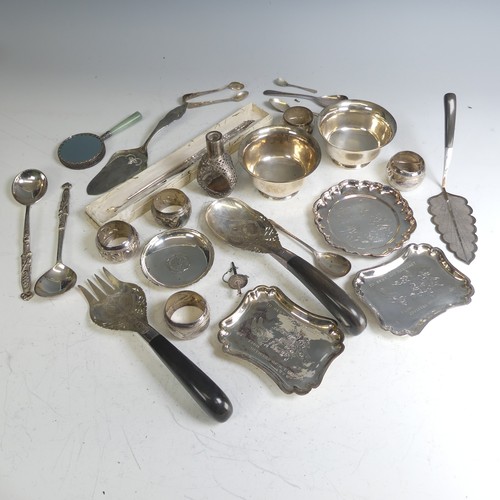 195 - A quantity of Chinese, Malaysian and Thai Silver, and white metal, including a sterling silver mount... 