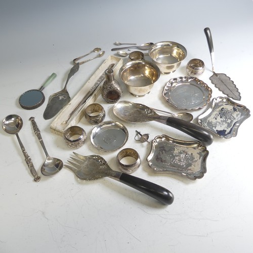 195 - A quantity of Chinese, Malaysian and Thai Silver, and white metal, including a sterling silver mount... 