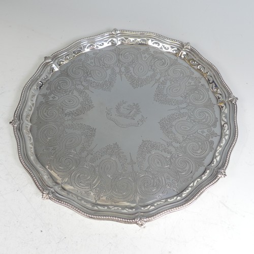 197 - A Victorian silver Salver, by Mappin & Webb Ltd., hallmarked Sheffield 1895, of circular form wi... 