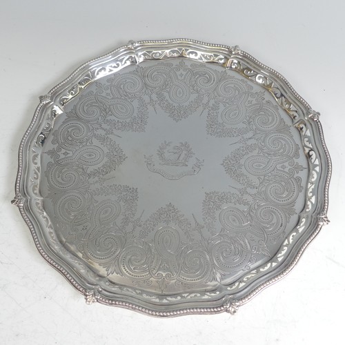 197 - A Victorian silver Salver, by Mappin & Webb Ltd., hallmarked Sheffield 1895, of circular form wi... 