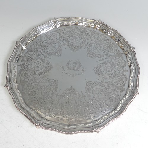 197 - A Victorian silver Salver, by Mappin & Webb Ltd., hallmarked Sheffield 1895, of circular form wi... 