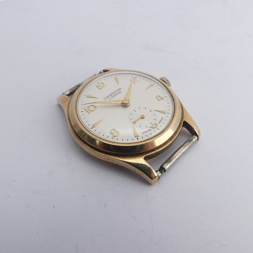 242 - A 9ct yellow gold Benson Wristwatch, the signed silvered dial with alternate Arabic Numerals and bat... 