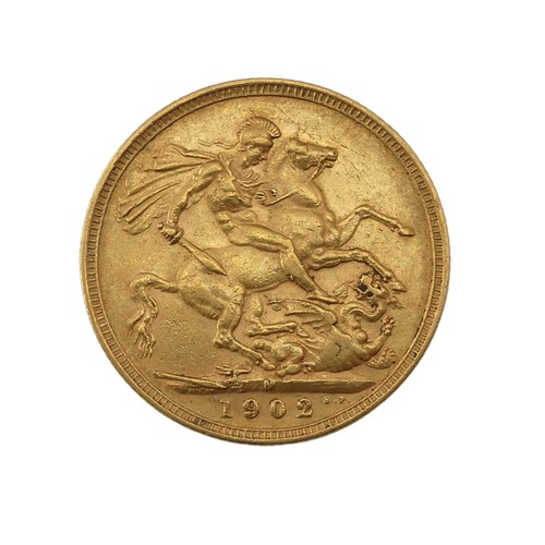 501 - An Edwardian gold Sovereign, dated 1902, Melbourne mint mark.