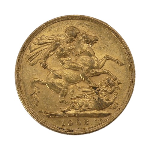 507 - An Edwardian gold Sovereign, dated 1903, Sydney mint mark.