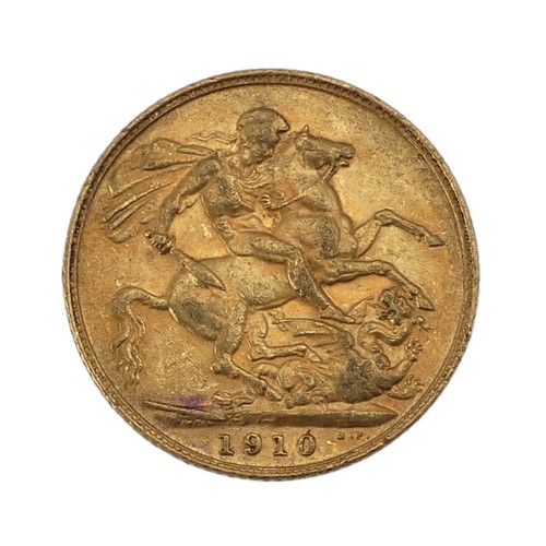 510 - An Edwardian gold Sovereign, dated 1910.