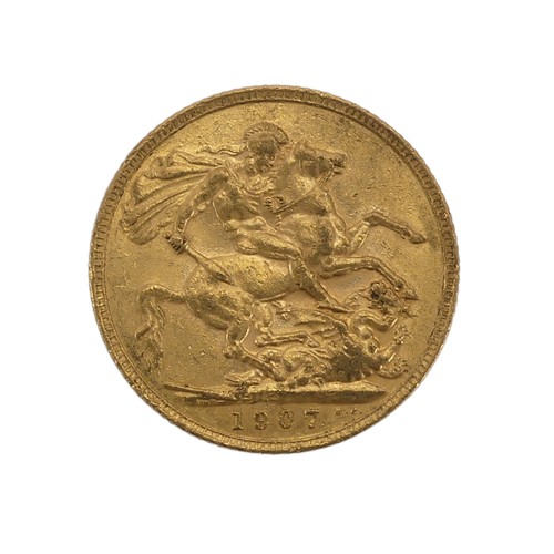 528 - An Edwardian gold Sovereign, dated 1907.