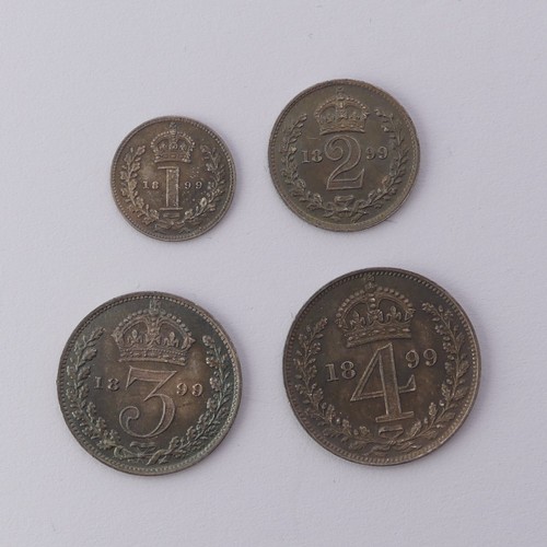 536 - A set of Victorian Maundy Money, dated 1899, unboxed.