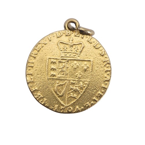 535 - An 18ct yellow gold Locket, one side with applied monogram, the other with applied George III spade ... 