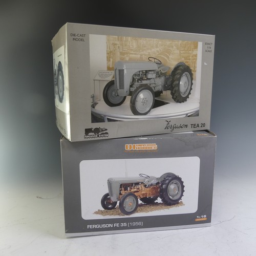 110 - Universal Hobbies (1/16th scale) Ferguson FE 35 Tractor (1956), grey, boxed, and Ferguson Tea 20, gr... 