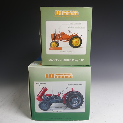 118 - Universal Hobbies (1/16th scale) Massey Fergusson MF 35X Tractor, red, boxed, and Massey-Harris Pony... 