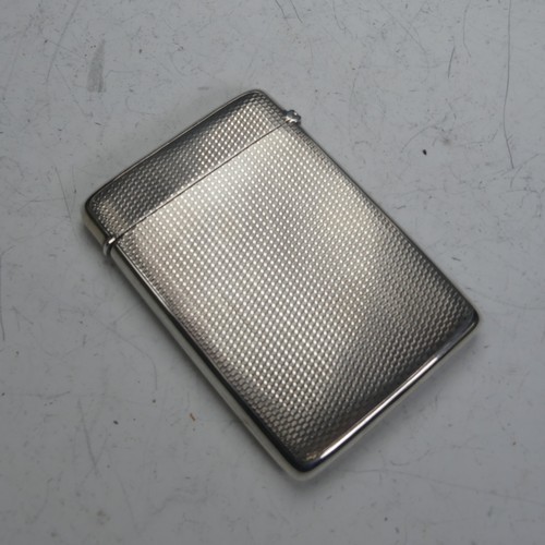 117 - A late Victorian silver Card Case, by Minshull & Latimer, hallmarked Birmingham 1900, of rectang... 