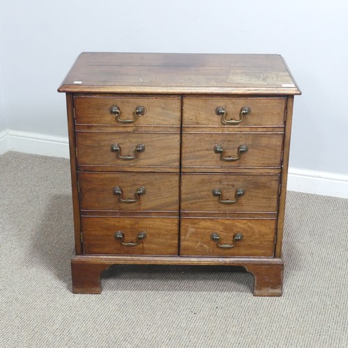 628 - A Georgian mahogany Bachelor's Chest, converted to cupboards, of small proportions, raised on bracke... 