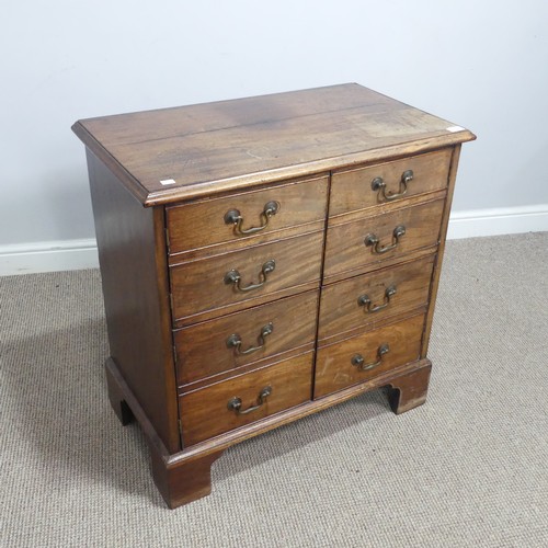 628 - A Georgian mahogany Bachelor's Chest, converted to cupboards, of small proportions, raised on bracke... 