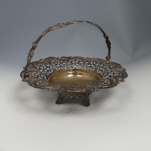 100A - A Victorian silver Basket, by Hawkesworth, Eyre & Co., hallmarked Sheffield, 1846, of shaped cir... 