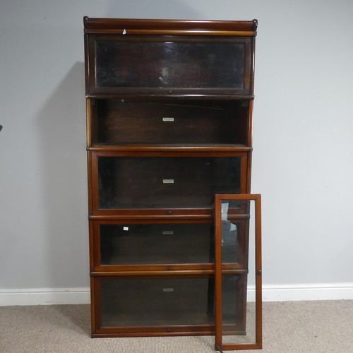 567 - A Globe Wernicke & Co Ltd oak floorstanding five sectional library Bookcase, with up and over re... 