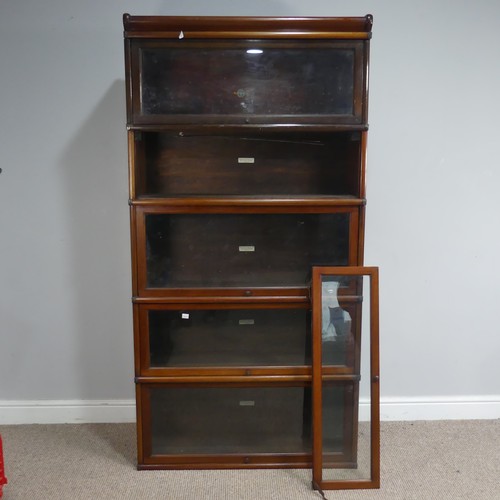 567 - A Globe Wernicke & Co Ltd oak floorstanding five sectional library Bookcase, with up and over re... 