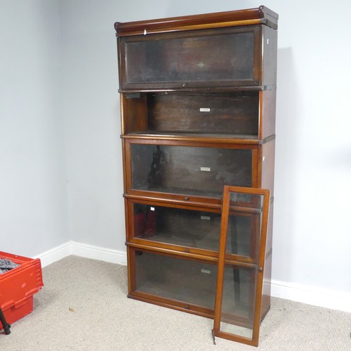 567 - A Globe Wernicke & Co Ltd oak floorstanding five sectional library Bookcase, with up and over re... 