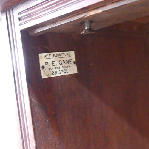 593 - A Victorian mahogany floor standing open Bookcase, by 'P. E. Gane, Bristol', spindle gallery ab... 