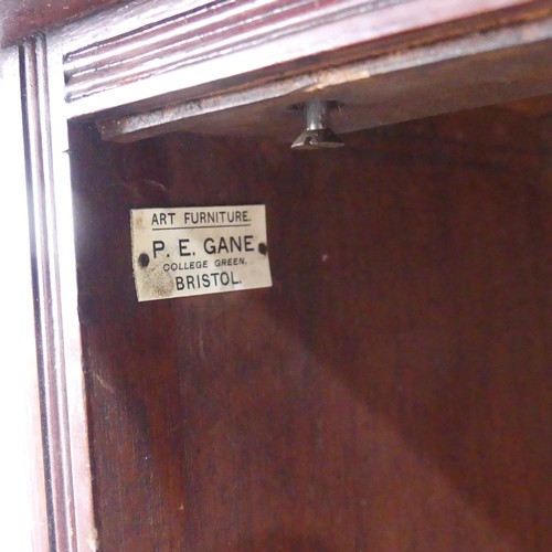 593 - A Victorian mahogany floor standing open Bookcase, by 'P. E. Gane, Bristol', spindle gallery ab... 