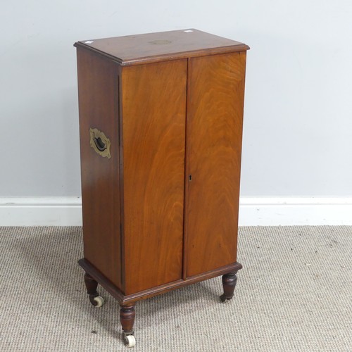 565 - A late 19th century mahogany Campaign Cabinet, of small proportions, brass escutcheon to top and ins... 