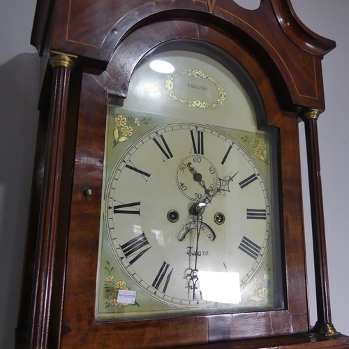 377 - A Georgian mahogany 8-day Longcase Clock, the 12'' painted dial with Roman numerals and seconds, sig... 